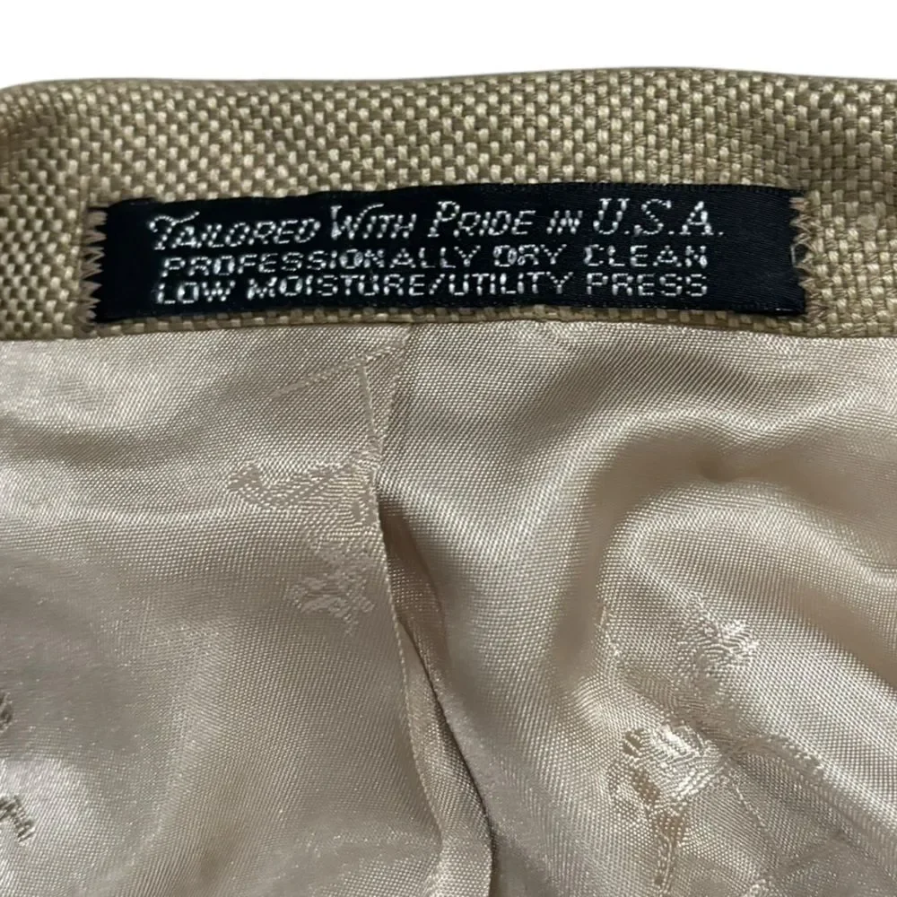 Sports Coat Blazer Tan/Gold Suit Jackets by Harold Powell-size 42R